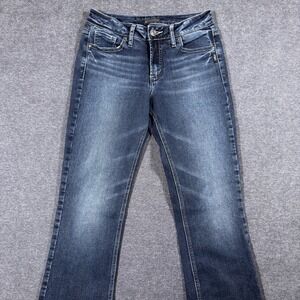 Silver Jeans Womens Suki Slim Boot Size 28x30  Bootcut Blue Stretch Dark Wash
